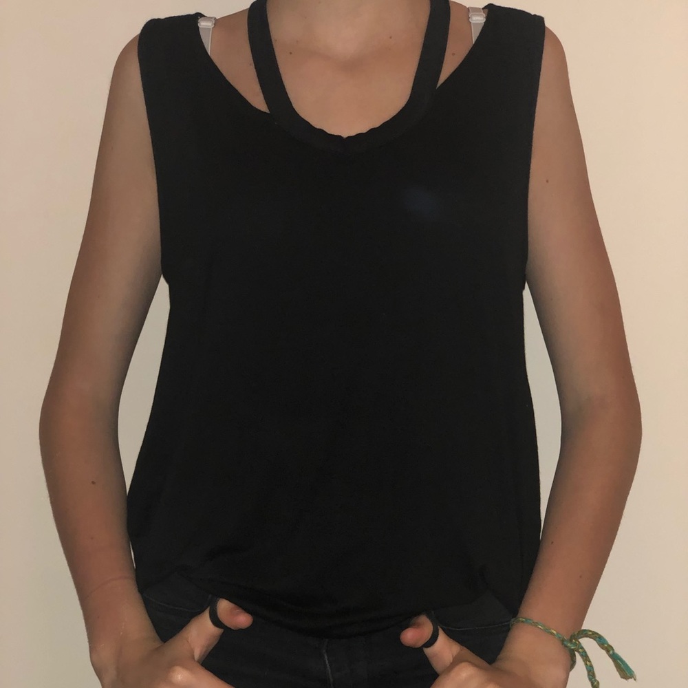 black super soft derek heart tank